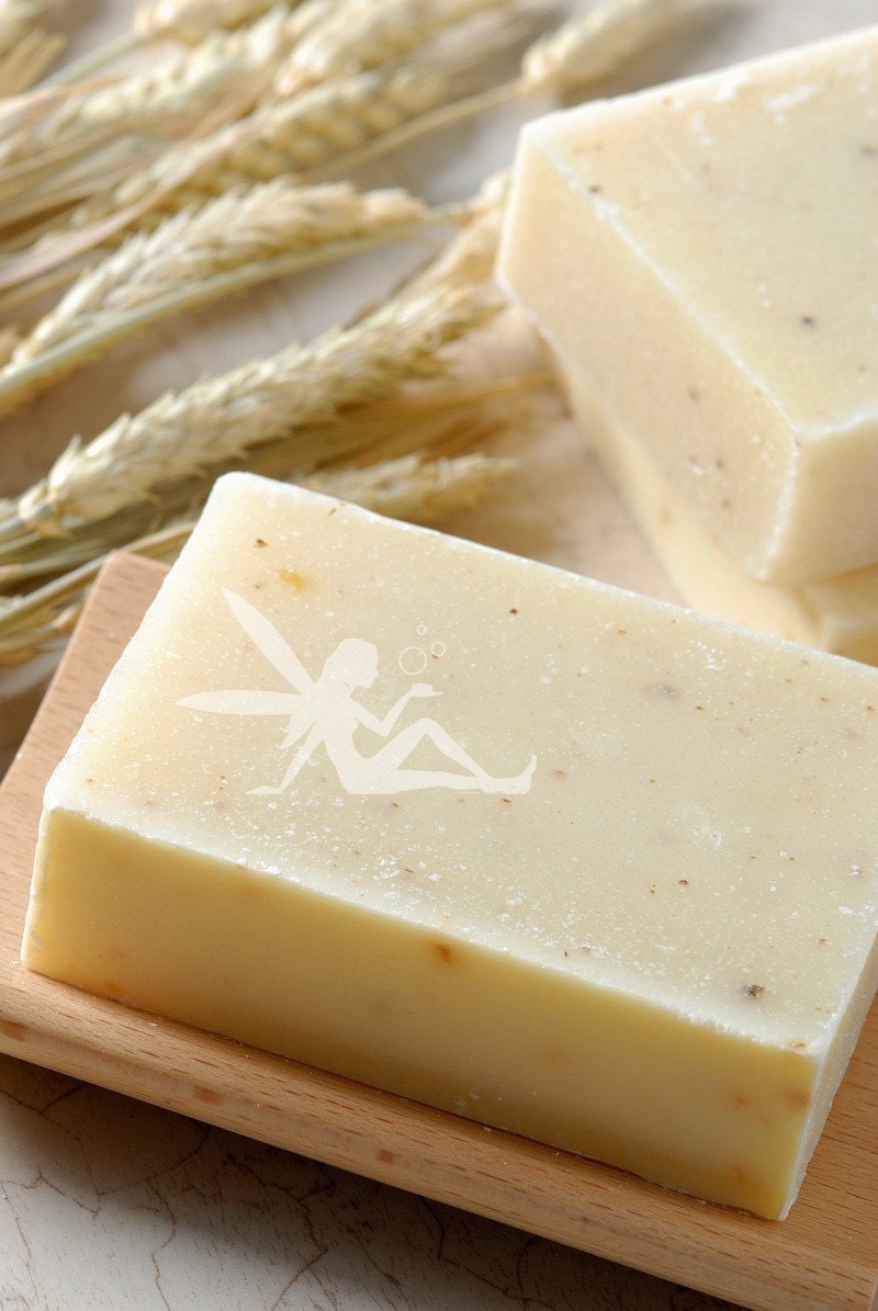 Almond Flaxseed  Natural Handmade Soap Vegan Nekkid Bar