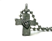 CHARM ONLY Pewter cross