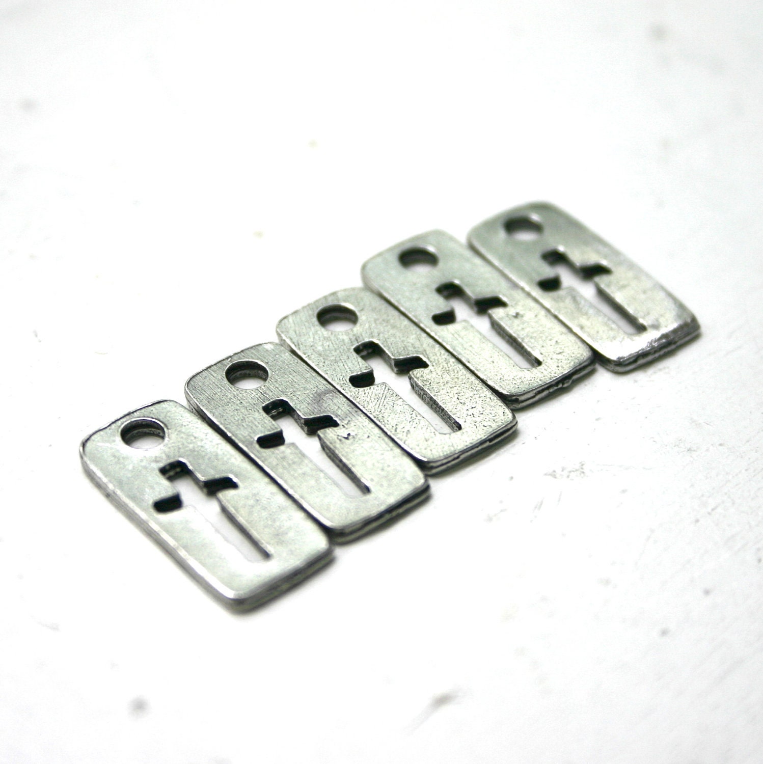 Lot of 5 pewter cross pendants
