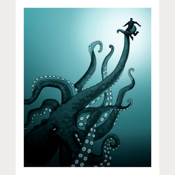 Giant Octopus - 8 x 10" Giclée Print