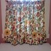 Vintage Cafe Curtain Pair - 1970s Groovy