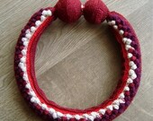 sale popcorn 3d necklace crochet freeform