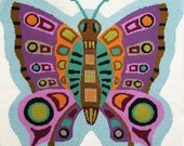 Mid-Century Butterfly needlepoint