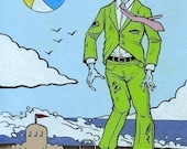 Beach Zombie print 5x7