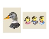 Mama Duck and Ducklings print set 5x7