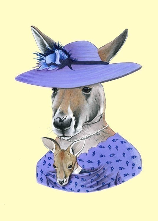 Kangaroo print 5x7