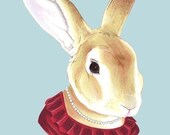 Lady Rabbit print 5x7