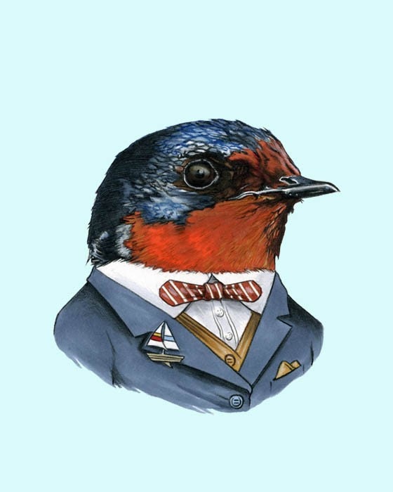 Swallow print 5x7