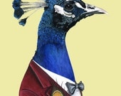 Peacock art print 5x7