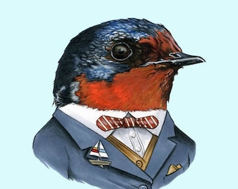 Swallow print 5x7