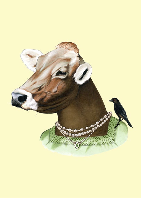 Cow print 5x7
