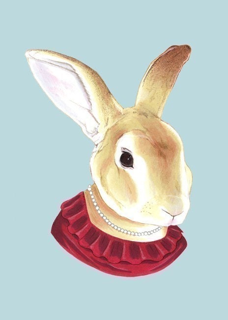Lady Rabbit print 5x7