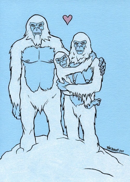 Abominable Snowpeople Family print
