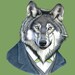 Wolf art print 5x7