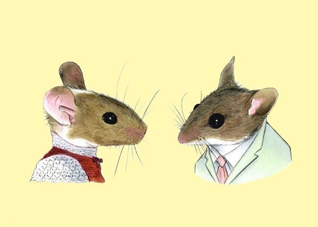 Two Mice print 5x7