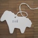 CUSTOM animal ornament in your choice of shapes for nursery or first Christmas by Paloma's Nest