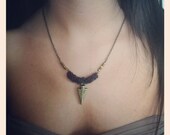 CHARLIE Little Arrow head and black tulle necklace