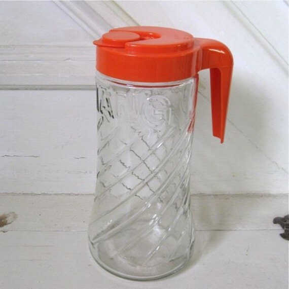 Vintage Tang Jar Glass Pitcher by Fishlegs on Etsy