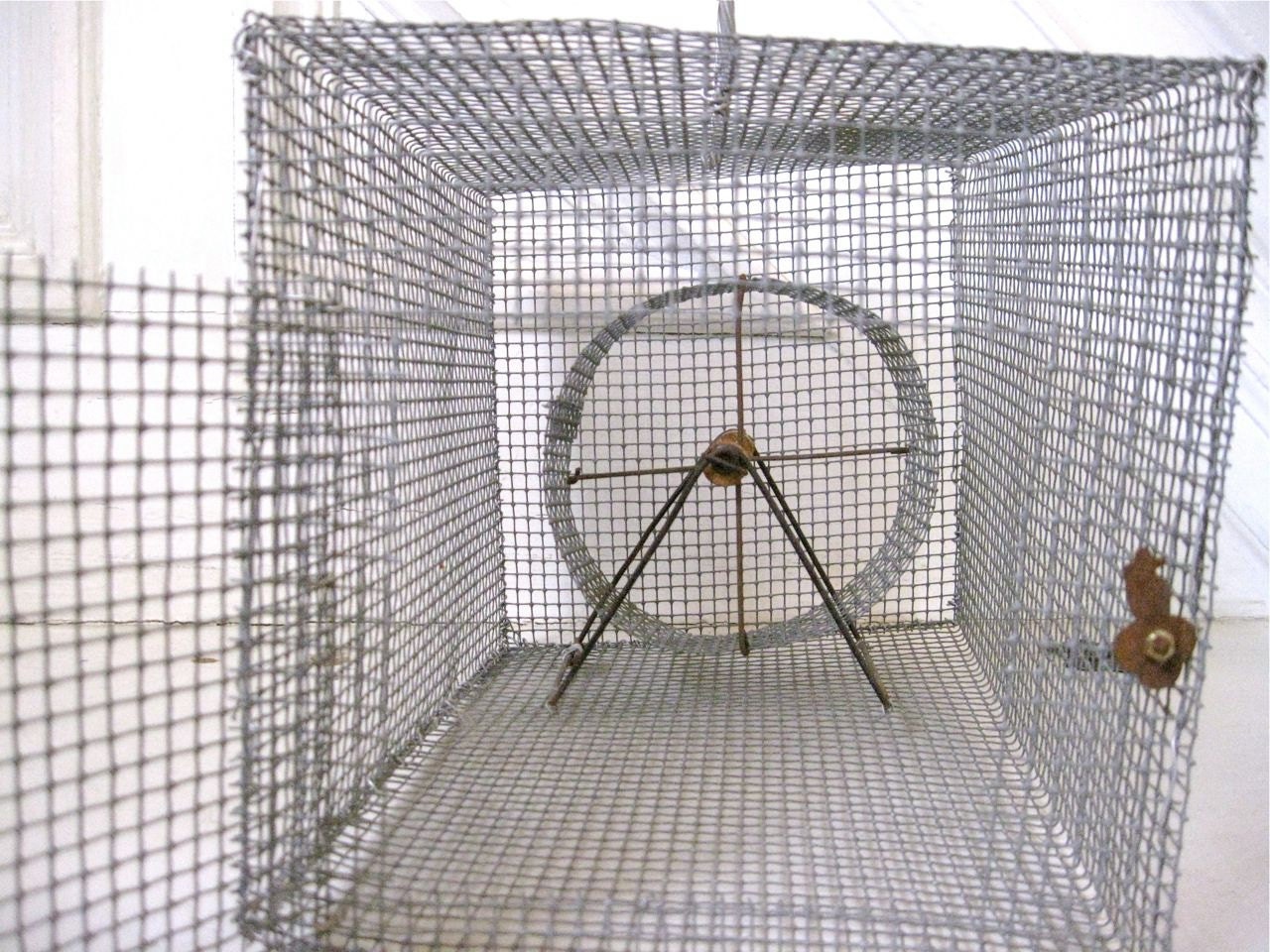 Vintage Folk Art Cage - Hand Made from Wire