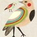 Our Little Friends Peach Rainbow Bird Giclee