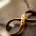 Infinity Necklace xoxo Brass Ribbon Infinity Pendant with Double Oxidized Sterling Silver Chain MADE TO ORDER