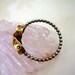 Infinity Ring xoxo Brass Ribbon Infinity symbol Sterling Silver Beaded Ring - made to order in your finger size