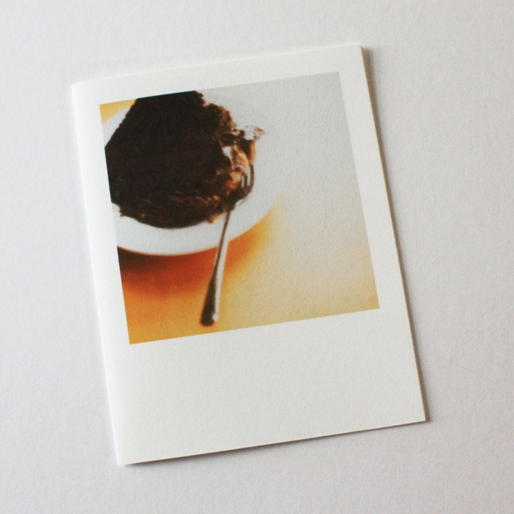 chocolate cake polaroid card