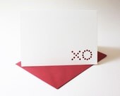 xo ... set of 3 blank cards