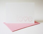 love with pink ... 1 blank valentine's day card