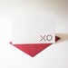 xo ... set of 3 blank cards