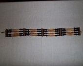 Garnet, Black and Bone Hair Pipe Choker NA made OOAK