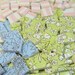 Broken China Mosaic Tiles - FReSH CHiNTZ and STRiPeS - 150 Repuposed Plate Tiles