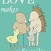 Art for Nursery, Love Makes a Family, Adoption Art, Nursery Art Print