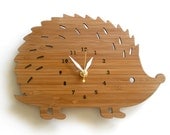 Wall Clock - Modern hedgehog with numbers