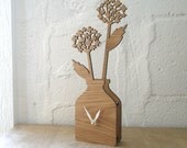 Houseplant Clock Large - White Oak