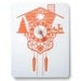 Wall Clock - Cuckoo Clock - Orange - Wood Panel