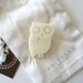 Owl Pin - Ivory Acrylic
