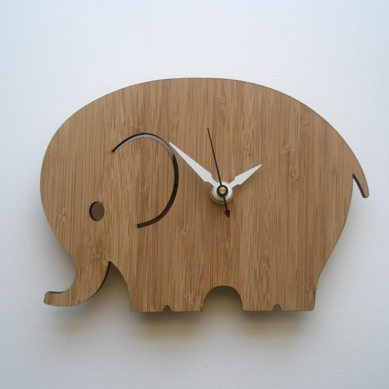 Modern Baby Clock - Elephant