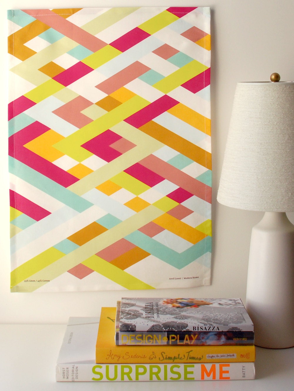 Latticework Tea Towel - linen cotton everyday art