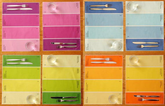 Placemats - Paint Chip Placemats - Set of 8