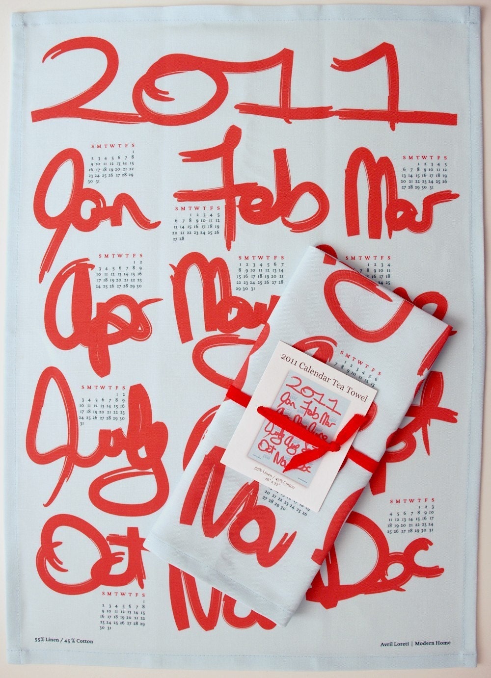 2011 Calendar Tea Towel