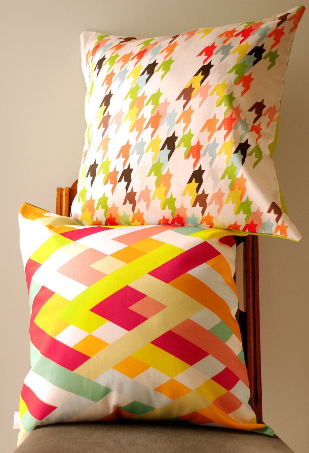 Lattice Print Pillow Cover