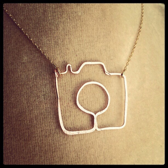 shoot me camera necklace gold filled or sterling silver