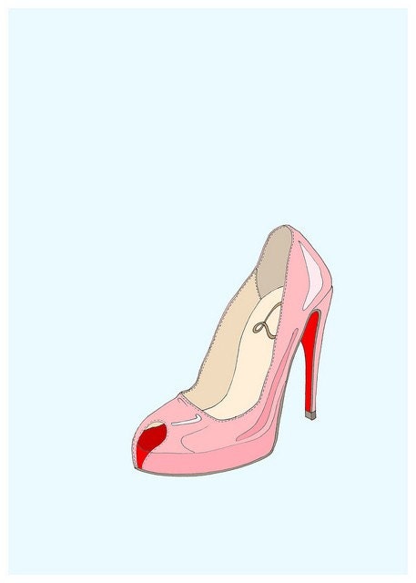 Pink Peep Toes Blue... Mini Poster