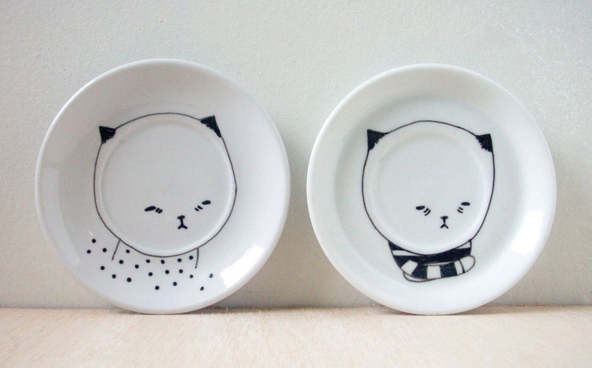 hand drawn original plate- original drawing illustration