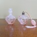 Vintage Perfume Bottles Pink Frosted Glass