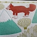 Letterpress 2011 Wall Art Calendar. Foxes, Trees, and Mountains