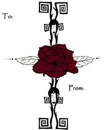 Rose Gift Tag Stickers (Politically Correct)