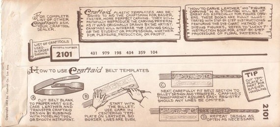 Tooled Leather Belt templates by keska on Etsy