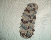 Crocheted Cotton Dry Swifffer Mop Cover  Brown Tan Gray